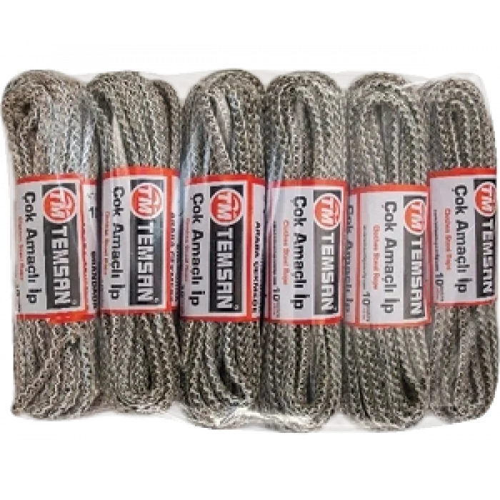 Temsan 10 Mt Çok Amaçlı İp 12li