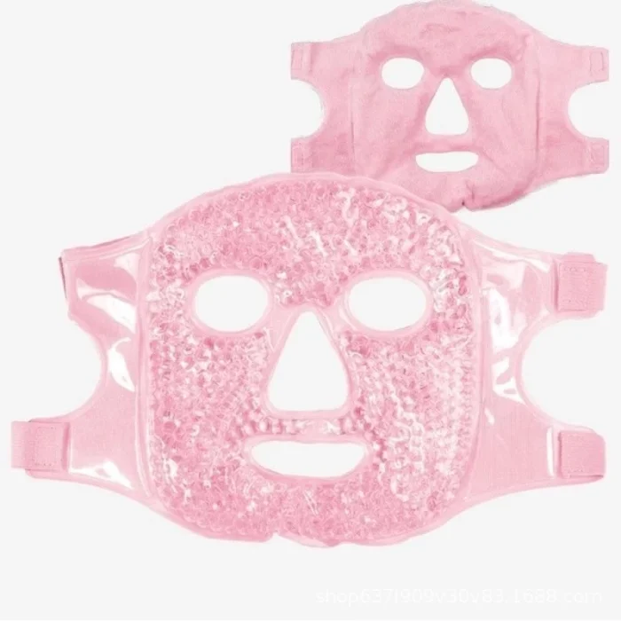 Terapi Jel Yüz Maskesi Soğuk Ve Sıcak Boncuklu Ayarlanabilir Maske (Pembe)