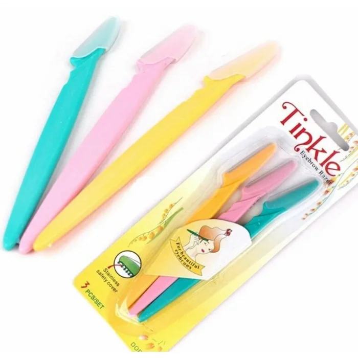 Tinkle Kaş Usturası 3lü Set - Mükemmel Kaşlar İçin Hassas ve Etkili Aracınız