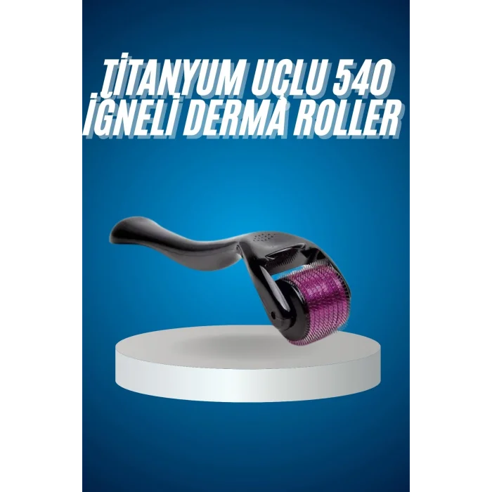 Titanyum Uçlu Derma Roller 540 İğneli 1 mm Gözenek Azaltıcı Akne İzlerine Uygun