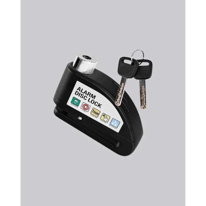 Titreşim Sensörlü Alarmlı Motosiklet Disk Kilidi 14mm Çelik Çift Kilitleme
