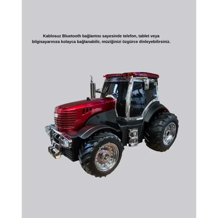 Traktör Tasarımlı Bluetooth Hoparlör 12W TWS Destekli Nostaljik Model