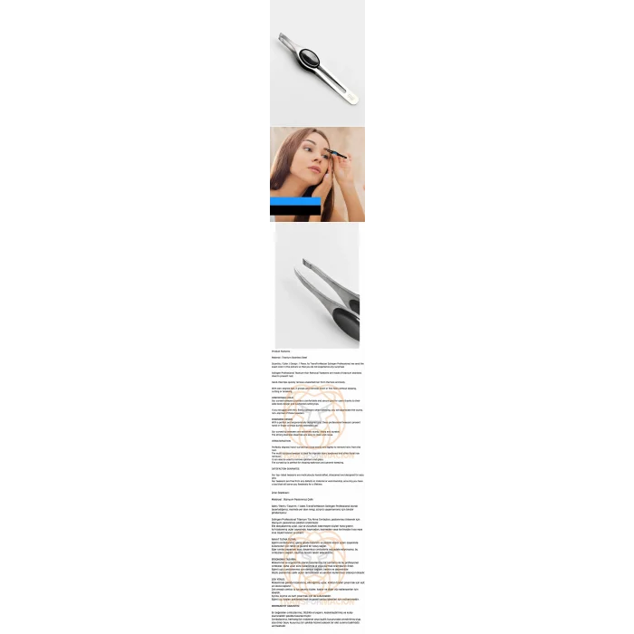 Turk Cımbız Titanyum Çelik Solingen Professional