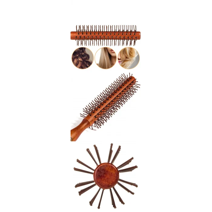 Turk Fön ve Tarama Fırçası Ahşap 2 li SET