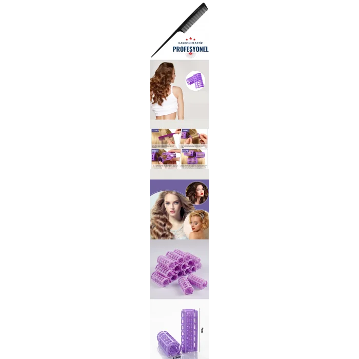 Turk Kafes Gece Bigudisi 2.5 cm 20 Adet Solingen Professional