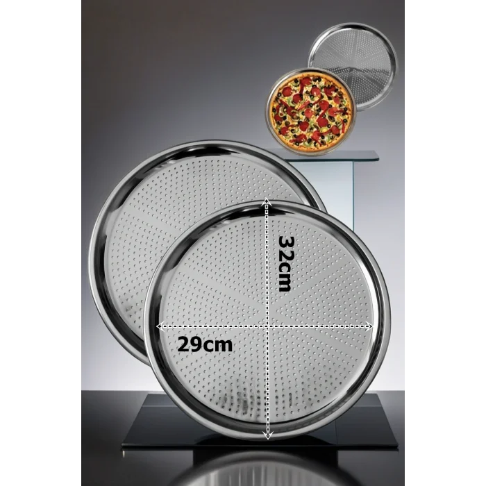 Turk Lahmacun Pizza Pide Pişirme Tepsisi 2 li SET