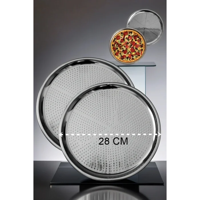 Turk Lahmacun Pizza Pide Pişirme Tepsisi 28 CM 2 li SET