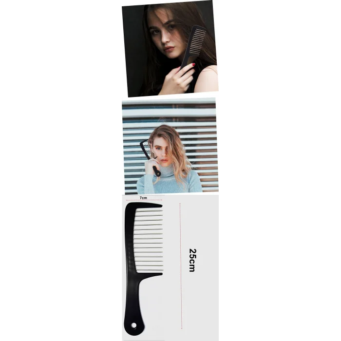 Turk Metal Dişli Masaj Etkili Saç Açma Tarağı