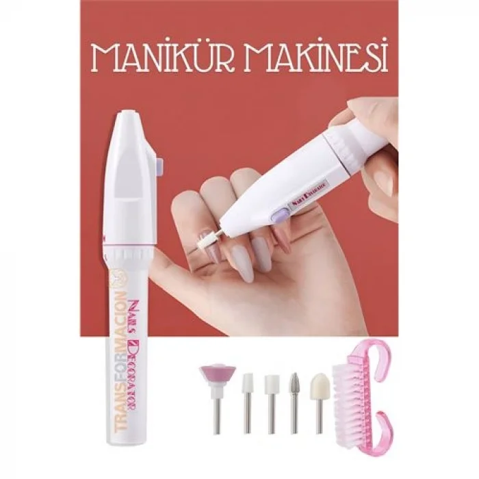 Turk Pilli Manikür Makinesi Tırnak Törpü Seti