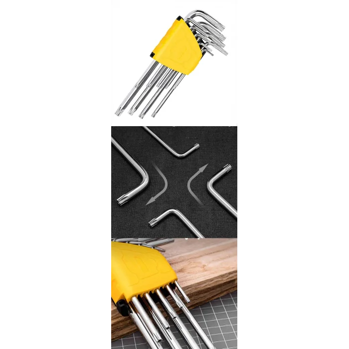 Turk Yıldız Torx Combination 9 Parça Alyan Seti