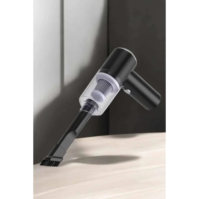 Üflemeli Güçlü Vakumlu Ev Ofis Araç Süpürgesi El Süpürgesi Şarjlı