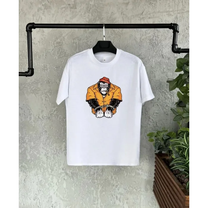 Unisex Çocuk Baskılı T-Shirt - Beyaz