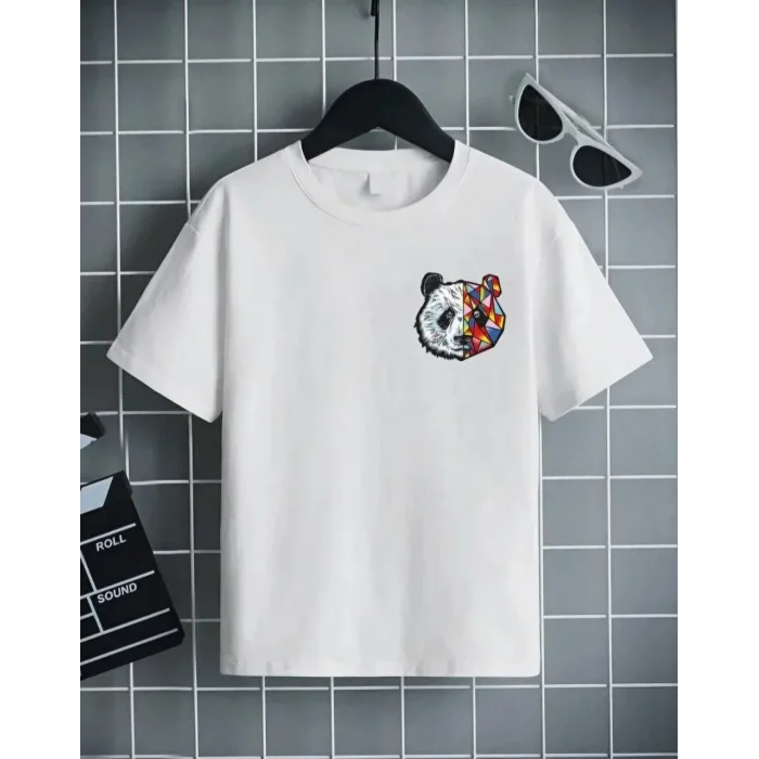 Unisex Çocuk Baskılı T-Shirt - Beyaz