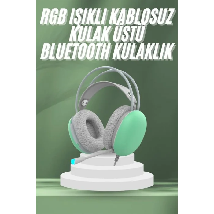 Unısex Yüksek Ses Kaliteli Yumuşak Kılıflı Kablosuz Kulak Üstü Bluetooth Kulaklık