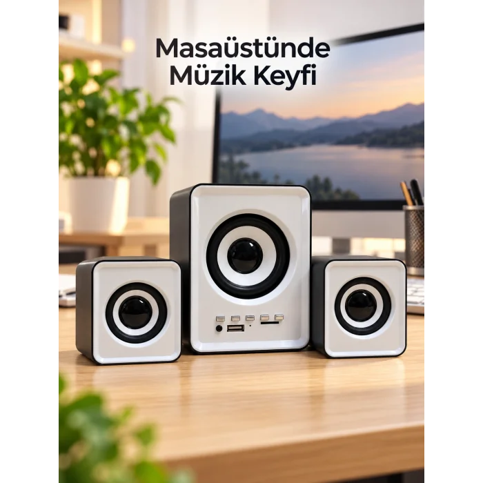 USB Beslemeli Bluetooth Bilgisayar Ses Sistemi