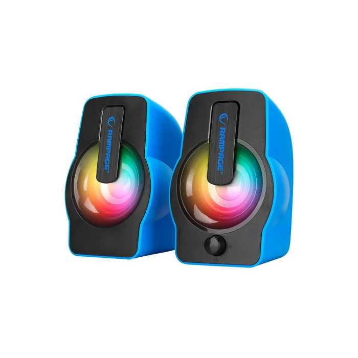 USB RGB Işıklı 1+1 6W Multimedya Hoparlör Seti