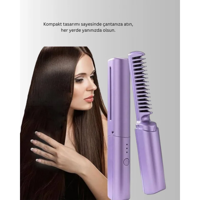 USB Şarjlı Kablosuz Saç Düzleştirici – Hızlı ve Pratik