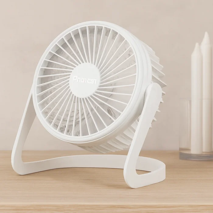 USB Şarjlı Masaüstü Fan 14.5x14.1 cm PVC Gövde
