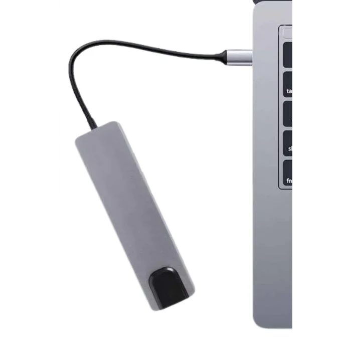 Usb Type-c Hub Dönüştürücü Çevirici Çoklayıcı Macbook Çevirici 8 Portlu