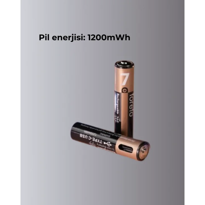 USB Type-C Şarjlı AAA Lityum Pil | 1.5V Sabit Voltaj, 1000+ Şarj Döngüsü ile Uzun Ömür