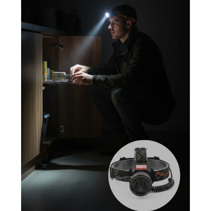 USB Type C Şarjlı Sensörlü Kafa Lambası Uzun Ömürlü Batarya