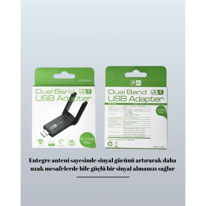 USB WiFi Adaptör – 1200 Mbps Hız