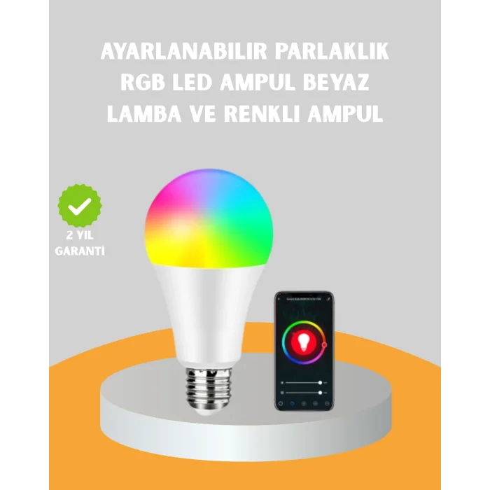 Uzaktan Kumandalı Akıllı LED Ampul Enerji Tasarruflu