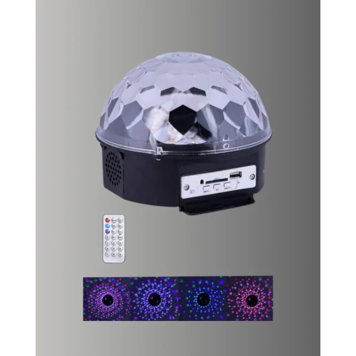 Uzaktan Kumandalı RGB LED Disko Topu Bluetooth Hoparlörlü