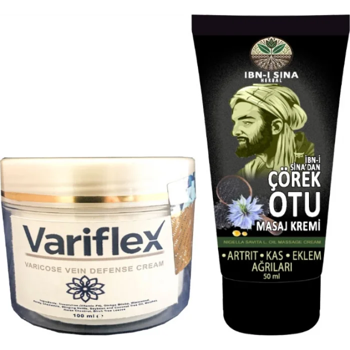 Variflex 100 ml Krem + İbn-İ Sina Çörek Otu Kremi 50 ml