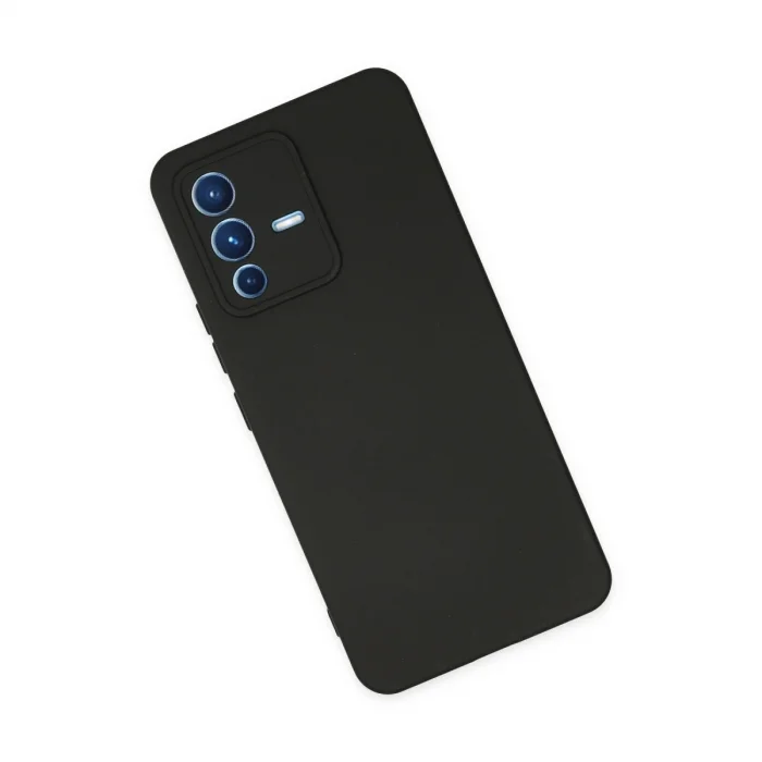 Vivo V23 5g Kılıf Nano İçi Kadife Silikon - Siyah