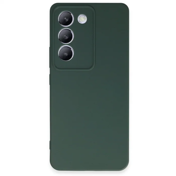 Vivo V30 Lite 4g Kılıf First Silikon - Koyu Yeşil