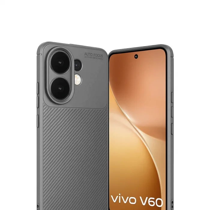 Vivo V60 5g Auto Focus Karbon Kapak - Gri