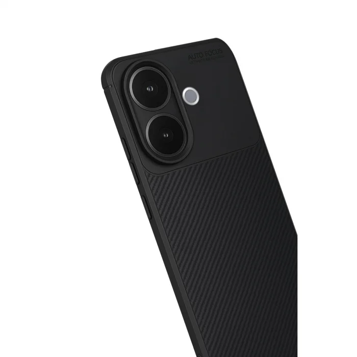 Vivo V60 Lite Auto Focus Karbon Kapak - Siyah