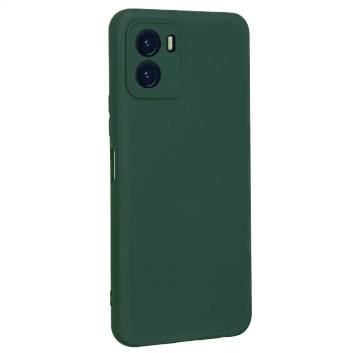 Vivo Y15s Kılıf Nano İçi Kadife Silikon - Koyu Yeşil