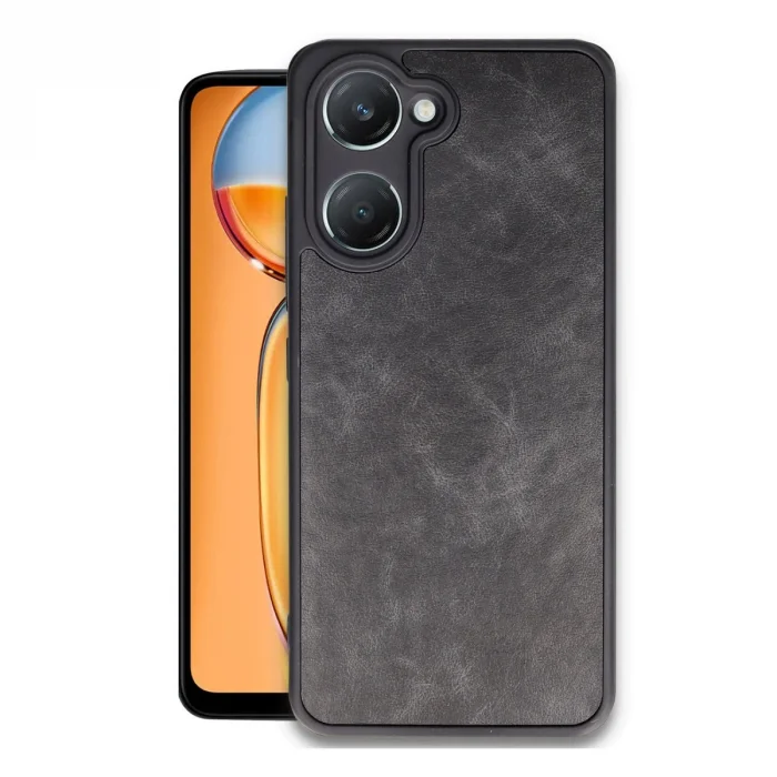 Vivo Y18 Kılıf Aras Deri Kapak - Siyah