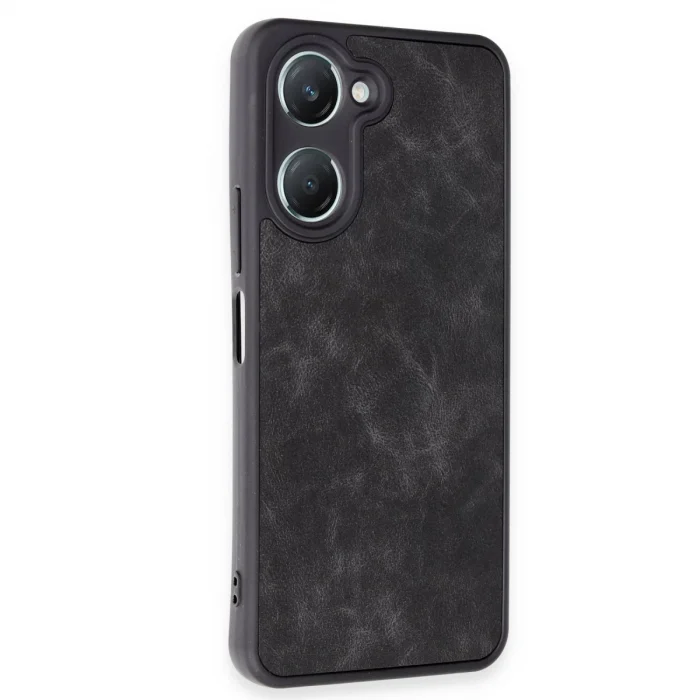 Vivo Y18 Kılıf Aras Deri Kapak - Siyah