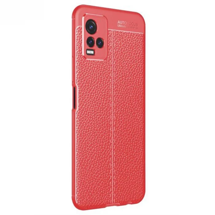 Vivo Y21s Kılıf Auto Focus Kapak - Kırmızı