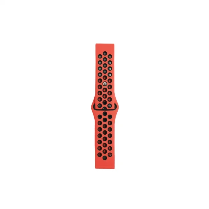Watch 20mm Spor Delikli Kordon (saat Değildir) - Kırmızı-siyah