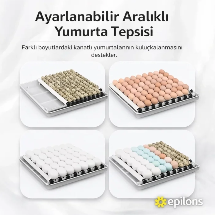 Wh-130 Kuluçka Makinesi -Tavuk Kaz Hindi Ördek ve Kuş Türleri Uyumlu Yedek Motor Hediyeli