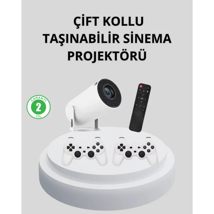 Wi-Fi 6 ve Bluetooth 5.0 Destekli 4K Akıllı Projeksiyon Cihazı