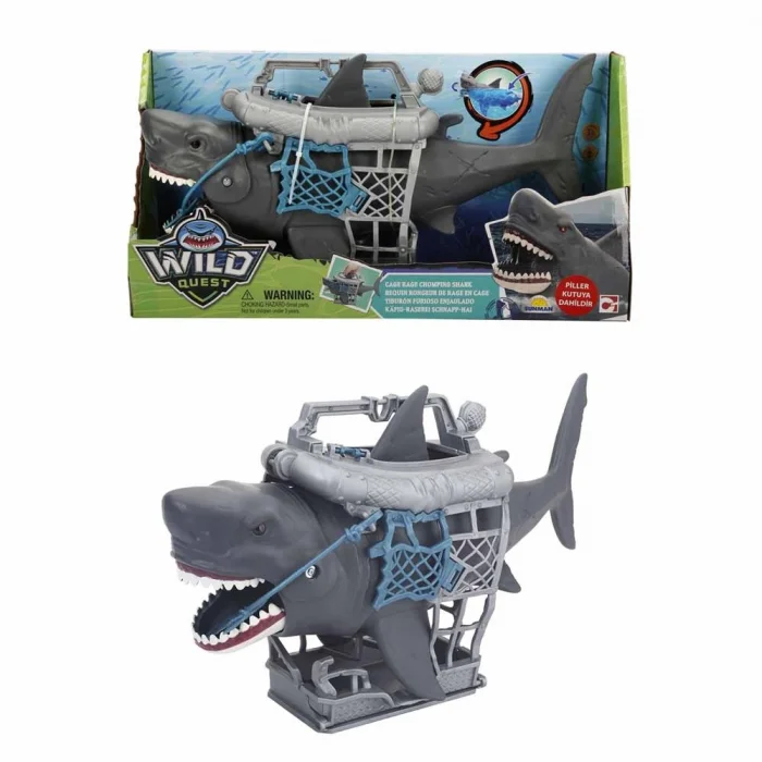 Wild Quest Cage Rage Chomping Shark Işıklı Oyun Seti