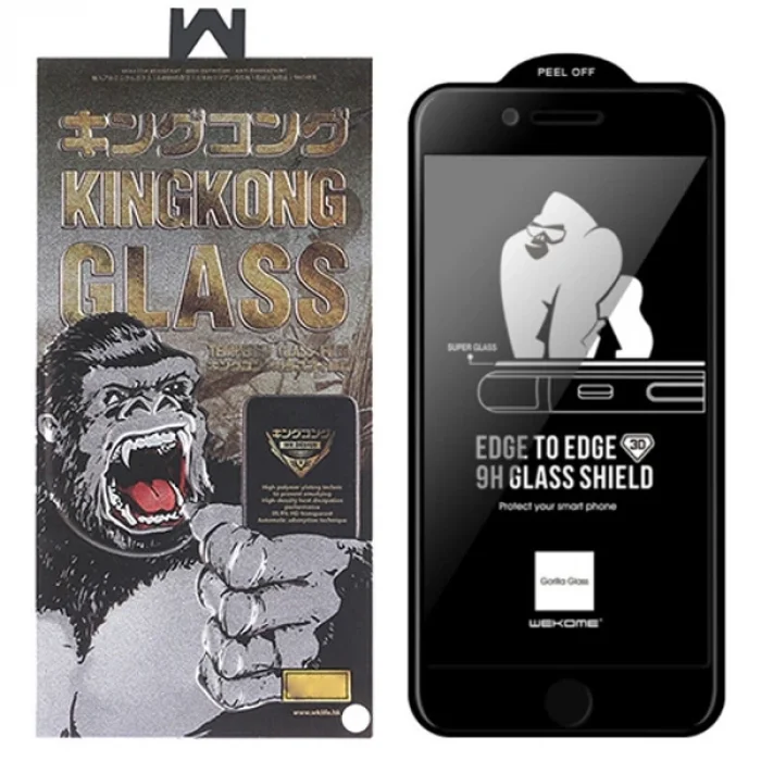 WK iPhone SE3-SE2 İPhone 8-7 Kingkong Curved Tempered Cam Ekran Koruyucu-(5775)