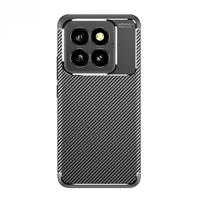 Xiaomi Mi 14t Pro Kılıf Auto Focus Karbon Kapak - Siyah