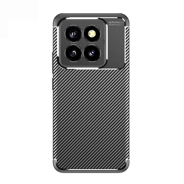 Xiaomi Mi 14t Pro Kılıf Auto Focus Karbon Kapak - Siyah