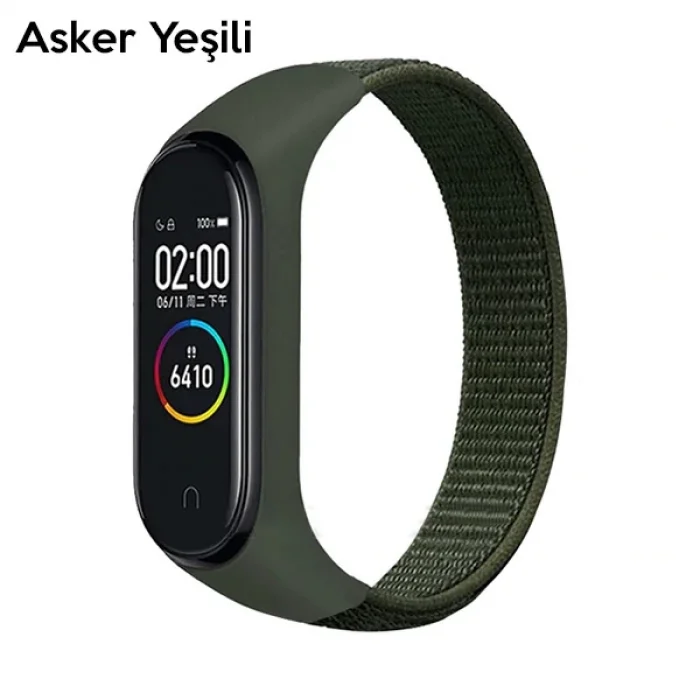 Xiaomi Mi Band 5-4-3  Nylon Kayış Kordon-(5775)