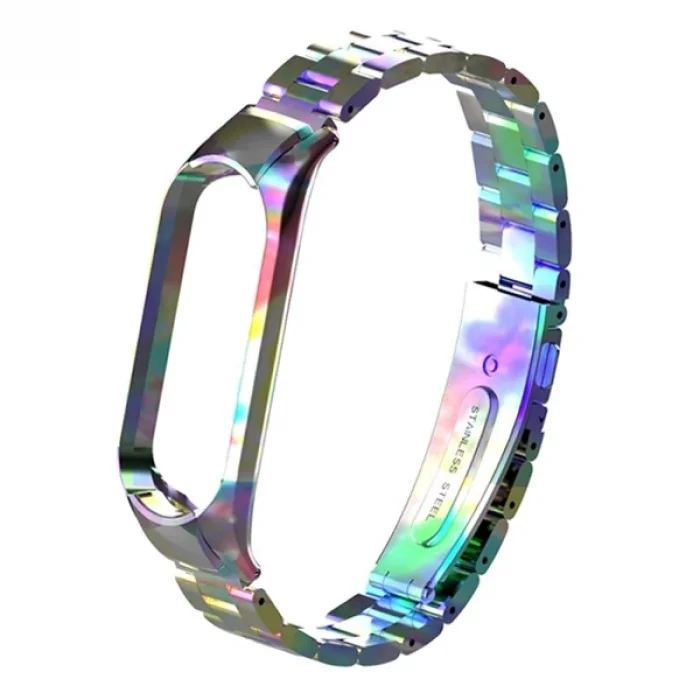 Xiaomi Mi Band 5 Stainless Steel 3 Bakla Çelik Kayış Kordon-(5775)