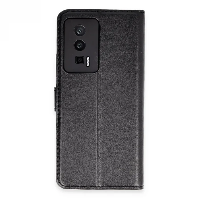 Xiaomi Poco F5 Pro Kılıf Trend S Plus Kapaklı Kılıf - Siyah