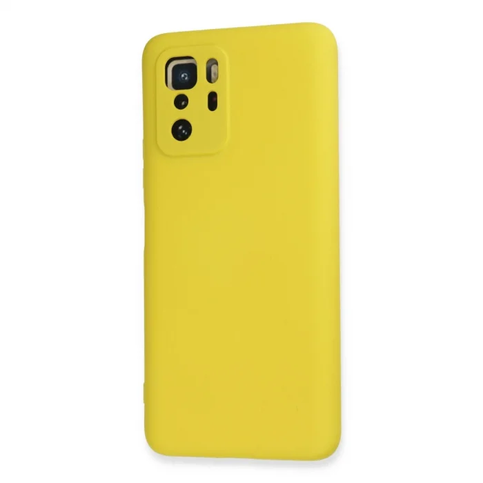 Xiaomi Poco X3 Gt Kılıf Nano İçi Kadife Silikon - Sarı