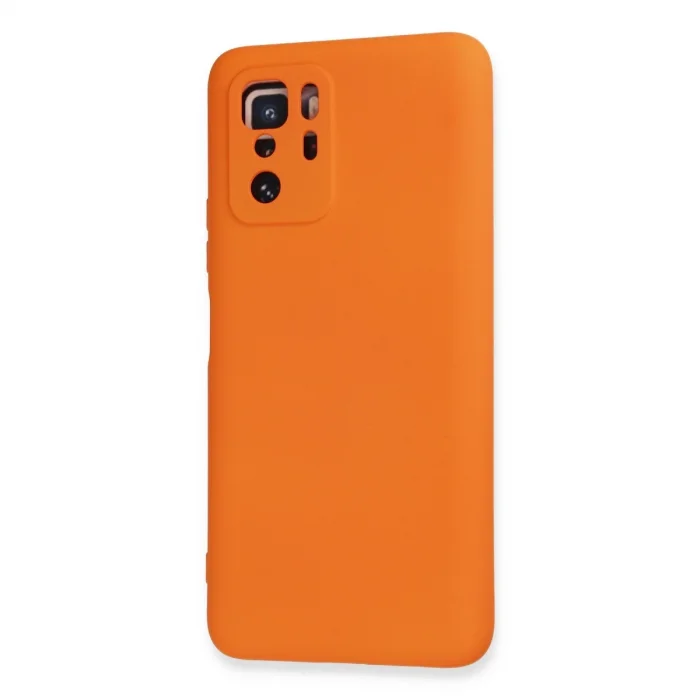 Xiaomi Poco X3 Gt Kılıf Nano İçi Kadife Silikon - Turuncu