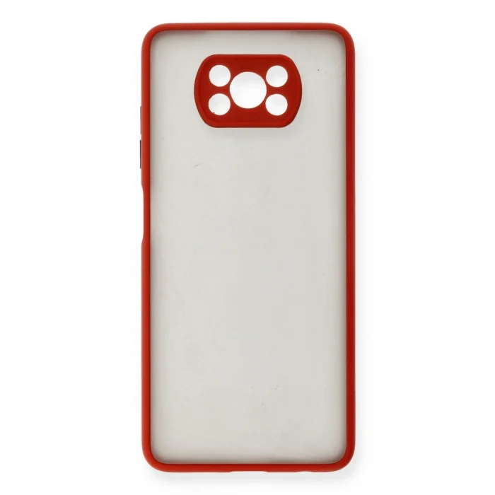 Xiaomi Pocophone X3 Kılıf Montreal Silikon Kapak - Kırmızı